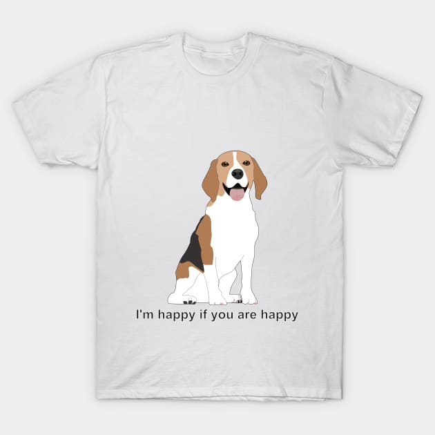 Beagle breed dog with open mouth T-Shirt by GiCapgraphics